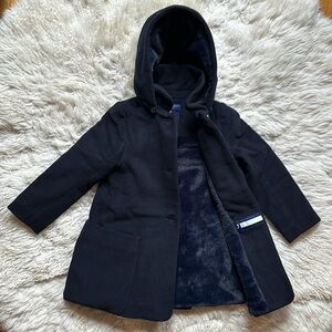 Jacardi girls coat with fur lining